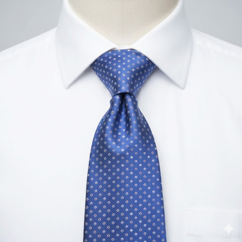 Beau Brummel Silk Tie Blue Red Diamond Geometric Business Formal Dress